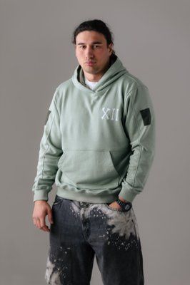 Худі весна/осінь&nbsp;Unisex "Каре" Оливка HVOK фото