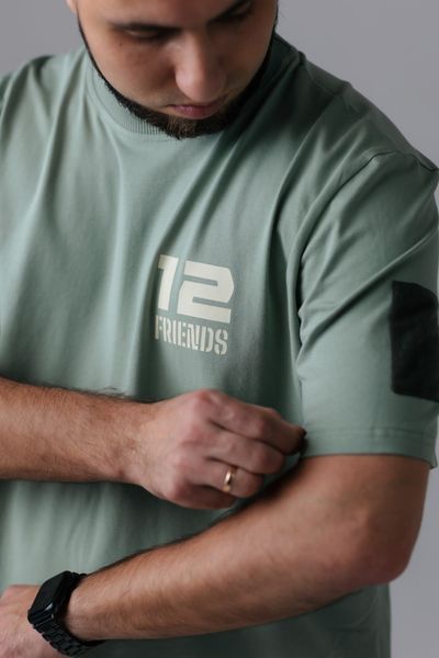 Футболка&nbsp;База Unisex "12 Friends" Оливка F12F фото