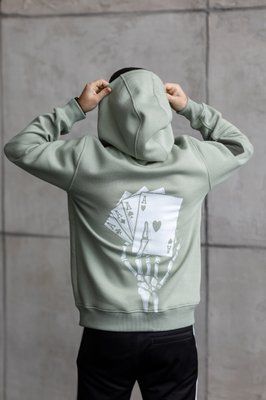Худі тепле&nbsp;Unisex "Каре" Оливка HTK фото