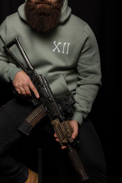 Худі тепле&nbsp;Unisex "Каре" Оливка HTK фото