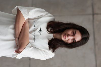 Футболка Oversize Unisex "Подруга" Молоко FOP12 фото