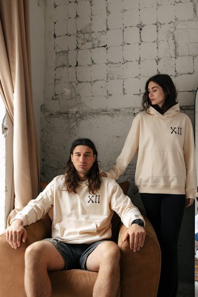 Худі весна/осінь&nbsp;Unisex "Руки" Ваніла HVORV фото
