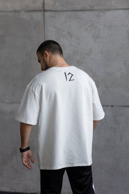 Футболка Oversize Unisex "12" Молоко FO12 фото