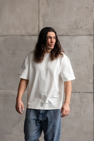 Футболка Oversize Unisex "12" Молоко FO12 фото