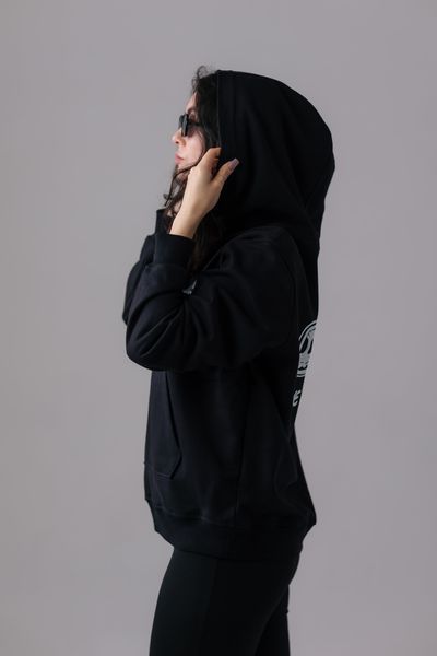 Худі весна/осінь&nbsp;Unisex "Не обертайся" Чорне HVONO4 фото