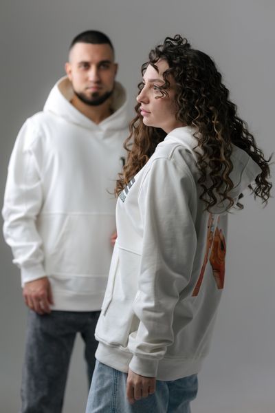 Худі весна/осінь&nbsp;Unisex "Руки" Біле HVORB фото